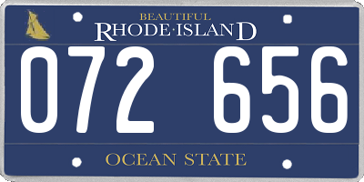 RI license plate 072656
