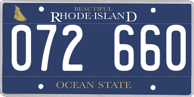 RI license plate 072660