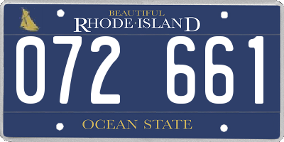 RI license plate 072661