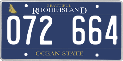 RI license plate 072664