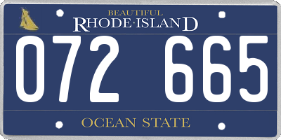 RI license plate 072665