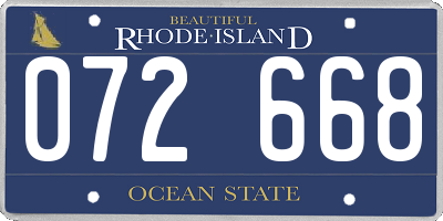 RI license plate 072668