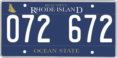 RI license plate 072672