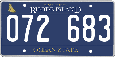 RI license plate 072683