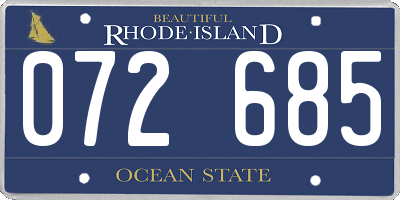 RI license plate 072685