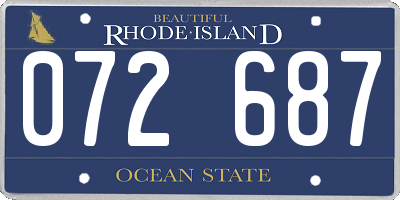 RI license plate 072687