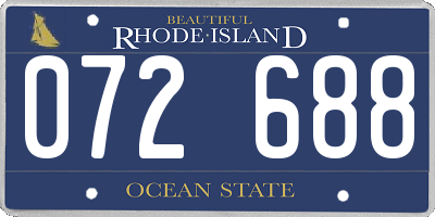 RI license plate 072688