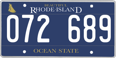 RI license plate 072689