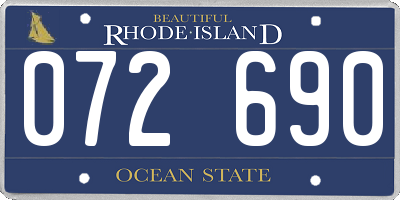 RI license plate 072690