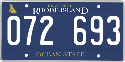 RI license plate 072693