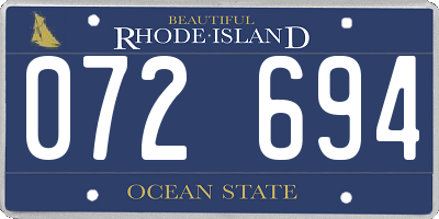 RI license plate 072694