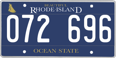 RI license plate 072696