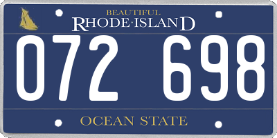RI license plate 072698
