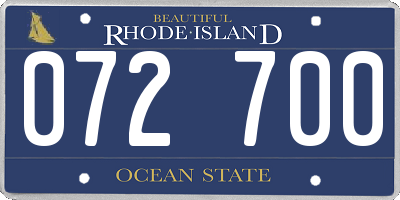 RI license plate 072700