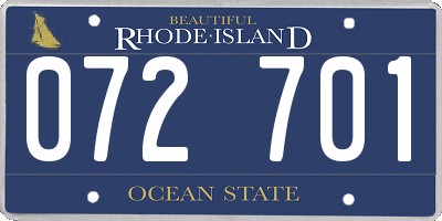 RI license plate 072701
