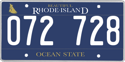 RI license plate 072728