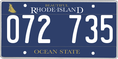 RI license plate 072735