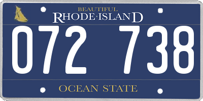 RI license plate 072738