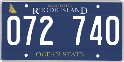 RI license plate 072740