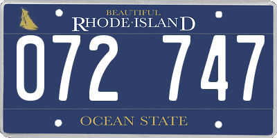 RI license plate 072747