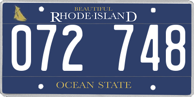 RI license plate 072748