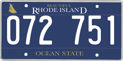 RI license plate 072751