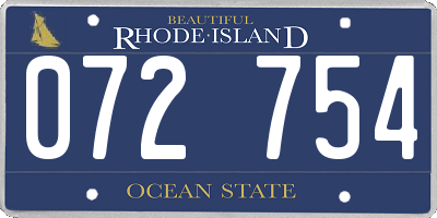 RI license plate 072754