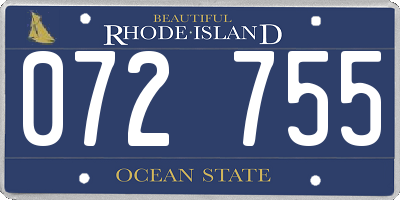 RI license plate 072755