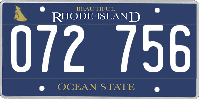 RI license plate 072756