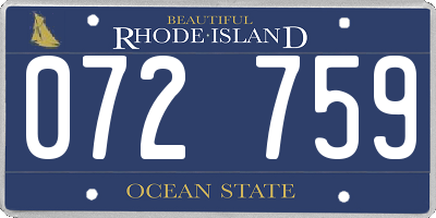 RI license plate 072759