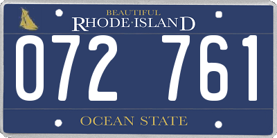 RI license plate 072761