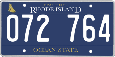 RI license plate 072764