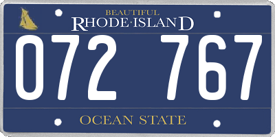 RI license plate 072767