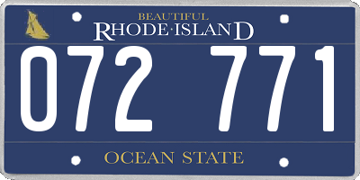 RI license plate 072771