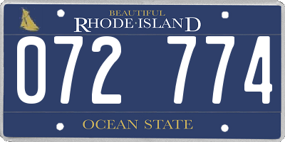 RI license plate 072774