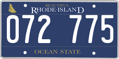 RI license plate 072775
