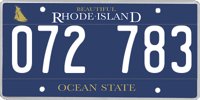 RI license plate 072783
