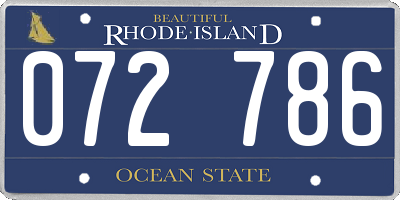 RI license plate 072786