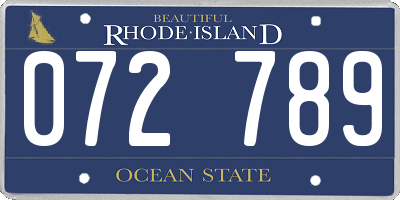 RI license plate 072789