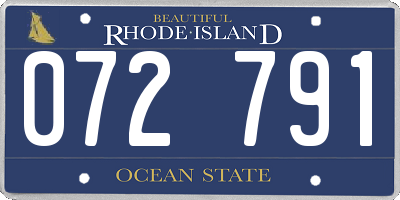 RI license plate 072791