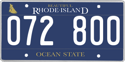 RI license plate 072800