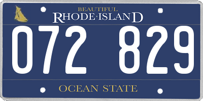 RI license plate 072829