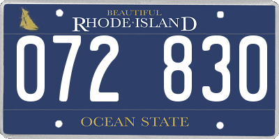RI license plate 072830