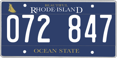 RI license plate 072847