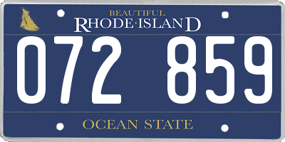 RI license plate 072859