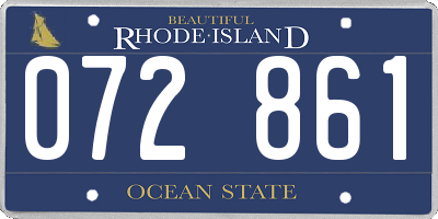 RI license plate 072861