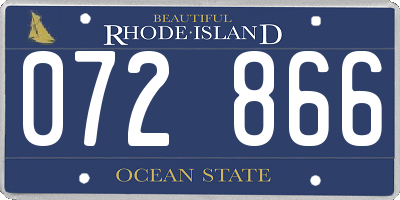 RI license plate 072866