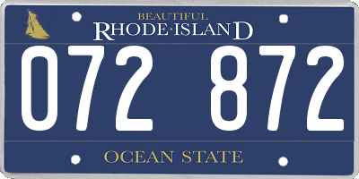 RI license plate 072872