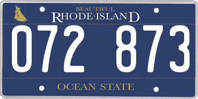 RI license plate 072873