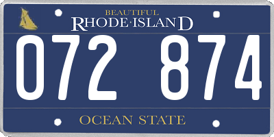 RI license plate 072874